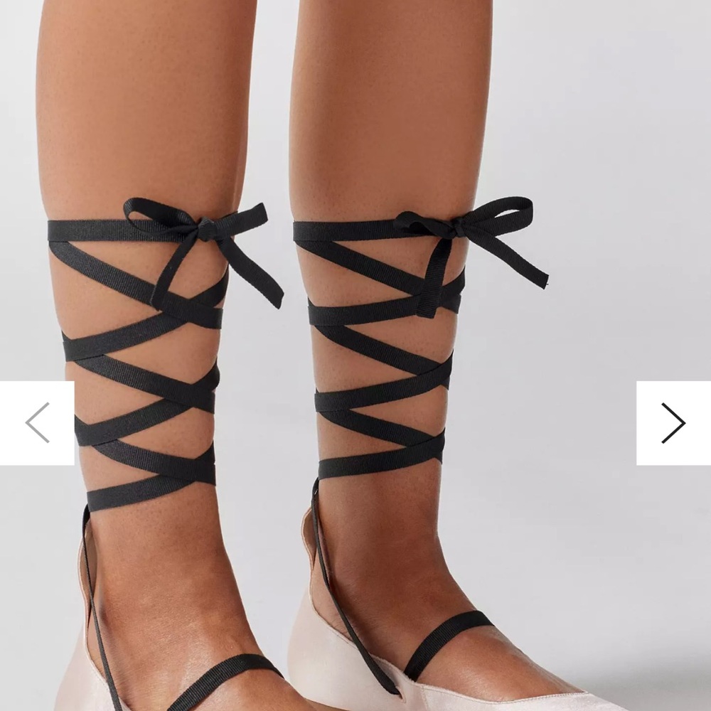 NWT UO Karter Strappy Satin Ballet Flat